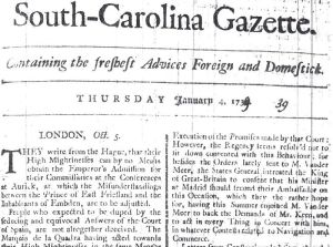 SC_Gazette_1_4_1739_front_page