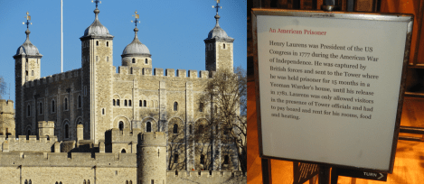 Tower of London; Laurens marker. Photo by author.