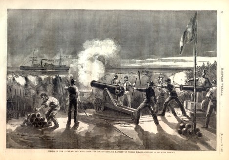 Firing on the Star of the West - Harper's Weekly.