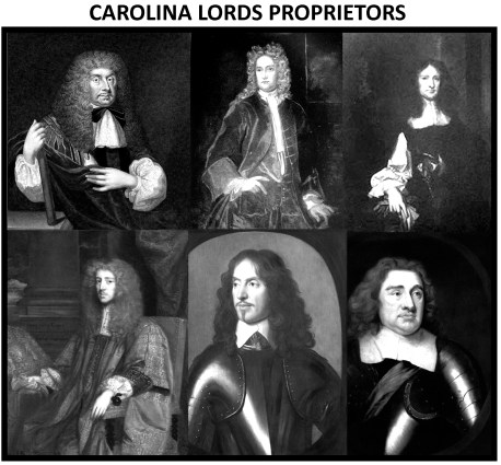Six of the Lords Proprietors of the Carolina Colony