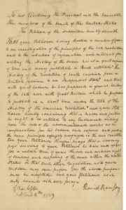 Ramsay's petition to Congress. National Archives