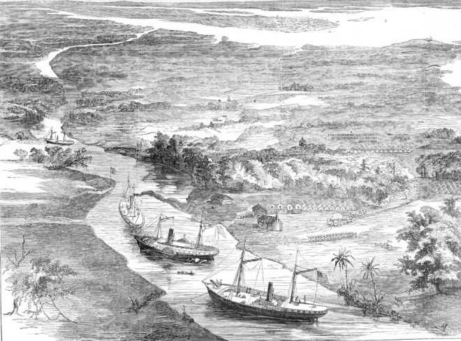 The Union army establishes a foothold on James Island on the Stono River. Harper’s Weekly