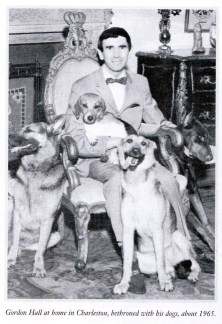 Gordon Langley Hall and dogs.