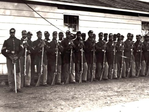 Soldiers from the 54th Massachusetts Regiment.