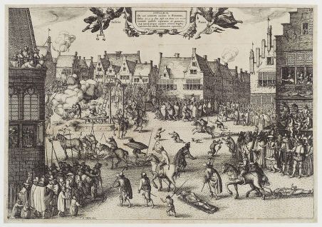 Execution of the conspirators of the Gunpowder Plot, including Guy Fawkes.